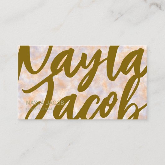 Waterverf Paarse & Oranje Handgemaakte Kleding Visitekaartje (Voorkant)