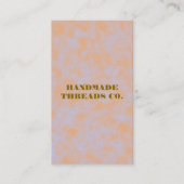 Waterverf Paarse & Oranje Handgemaakte Kleding Visitekaartje (Voorkant)