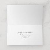 Waterverf Paarse Orchidee Bloemen Bruiloft Plaatskaartje (Binnenkant ongevouwen)