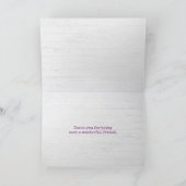 Waterverf Paarse papavers Dank je Kaart (Binnen)