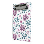 Waterverf Paarse Peony Floral Planner Mini Klembord (Angled2)