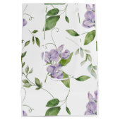 Waterverf Paarse peperbloemen Elegant Medium Cadeauzakje (Achterkant)