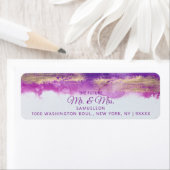 Waterverf Paarse Plum Violet Mauve Gold Etiket (Insitu)