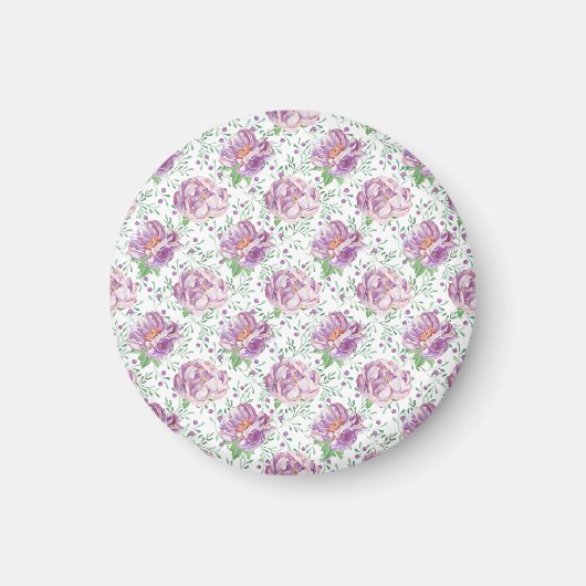waterverf paarse pony magneet (Voorkant)