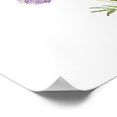 waterverf paarse prairieklaver poster (Hoek)