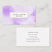 Waterverf Paarse Professional Visitekaartje (Voorkant / Achterkant)
