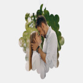 Waterverf Paarse pruim Blush Roze Bloemen Foto Ornament Kaart (Rechts)