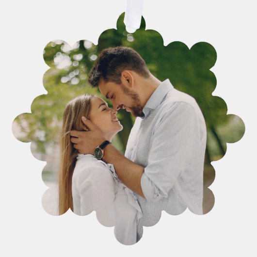 Waterverf Paarse pruim Blush Roze Bloemen Foto Ornament Kaart (Voorkant)