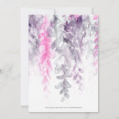 Waterverf paarse roze avond ontvangst kaart (Achterkant)