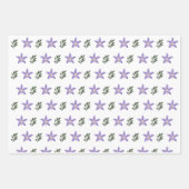 Waterverf Paarse roze bloemblaadjes Boho Inpakpapier Vel (Voorkant 3)