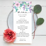 Waterverf paarse roze bloementuin bruiloft menu<br><div class="desc">Waterverf paarse en roze bloementuin huwelijksmenu. Geschikt voor verjaardag,  jubileum en een ander feest. Neem contact met me op als je nog meer objecten nodig hebt.</div>