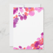 Waterverf Paarse Roze Bridal Shower Invitations Kaart (Achterkant)