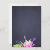 Waterverf paarse Roze Chique Bloemen Verjaardagsfe Kaart (Achterkant)