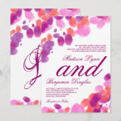 Waterverf Paarse roze koraalriduitingen Kaart (Voorkant / Achterkant)