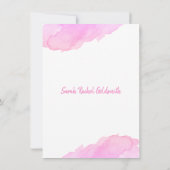 Waterverf Paarse roze peach ster BAT MITZVAH Kaart (Achterkant)