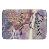  Waterverf Paarse Roze Seashell Badmat (Voorkant)