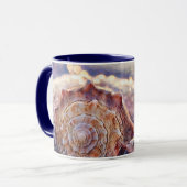 Waterverf Paarse Roze Seashell Mok (Voorkant links)