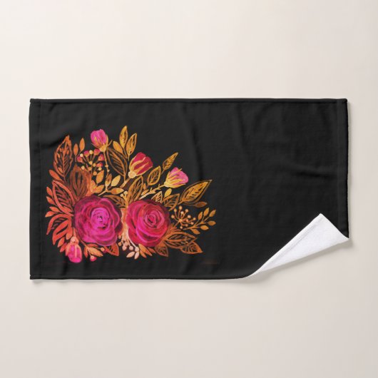 Waterverf Paarse rozen Bad Handdoek (Handdoek)