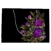 Waterverf Paarse rozen Groot Cadeauzakje (Achterkant)