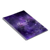Waterverf paarse ruimte. Moderne sterrenstelsels Notitieboek (Rechterzijde)