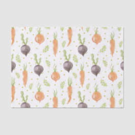 WATERVERF PAARSE RUNDEREN EN ORANJE KARROTS TISSUEPAPIER