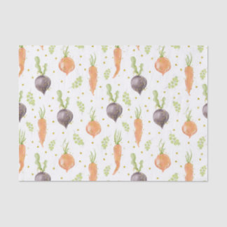 WATERVERF PAARSE RUNDEREN EN ORANJE KARROTS TISSUEPAPIER