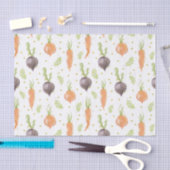 WATERVERF PAARSE RUNDEREN EN ORANJE KARROTS TISSUEPAPIER (Craft)