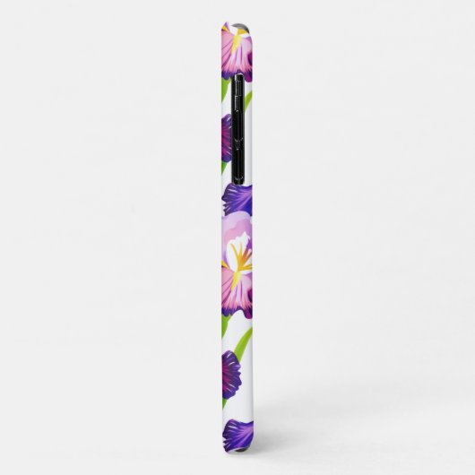 Waterverf Paarse Rustic Meadow Iris Flowers Case-Mate iPhone Case (Achterkant/links)