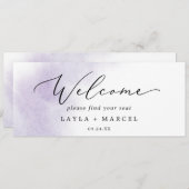 Waterverf Paarse schuifkaartkoptekst (Voorkant / Achterkant)