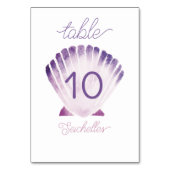 Waterverf Paarse Shell Onder het Zee Kaart (Achterkant)