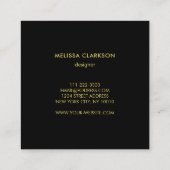 Waterverf paarse Splash Black Gold Professional Vierkante Visitekaartje (Achterkant)