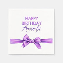 Waterverf Paarse strik Coquette Sweet 16 Verjaarda