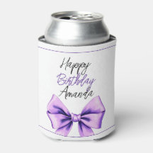 Waterverf Paarse strik Sweet 16 Verjaardag