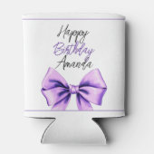 Waterverf Paarse strik Sweet 16 Verjaardag Blikjeskoeler (Achterkant)