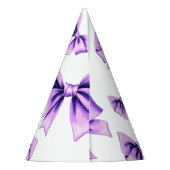 Waterverf Paarse strik Sweet 16 Verjaardag Feesthoedjes (Achterkant)