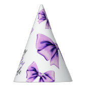 Waterverf Paarse strik Sweet 16 Verjaardag Feesthoedjes (Rechts)