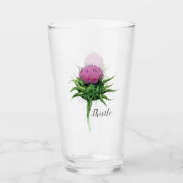 Waterverf Paarse Thistle Glas