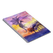 Waterverf Paarse trekdraak Notitieboek (Rechterzijde)