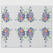 Waterverf Paarse tuinbouwkunst Cadeaupapier (Vlak)