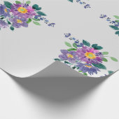 Waterverf Paarse tuinbouwkunst Cadeaupapier (Hoek)