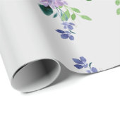 Waterverf Paarse tuinbouwkunst Cadeaupapier (Rol Hoek)