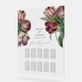 Waterverf Paarse Tulpen Trouwstoel Grafiek Acryl Bord (Hoek)