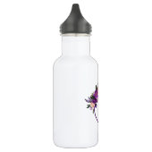 Waterverf Paarse Ultra Violet Floral Monogram Waterfles (Links)