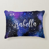 Waterverf Paarse Universum Accent Kussen (Voorkant)