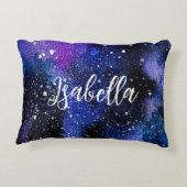 Waterverf Paarse Universum Accent Kussen (Achterkant)