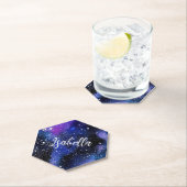 Waterverf Paarse Universum Kartonnen Onderzetters (Insitu)