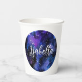 Waterverf Paarse Universum Papieren Bekers (Achterkant)