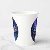 Waterverf Paarse Universum Papieren Bekers (Links)