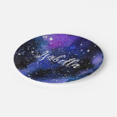 Waterverf Paarse Universum Papieren Bordje (Gekanteld)