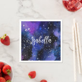 Waterverf Paarse Universum Servet (Insitu)